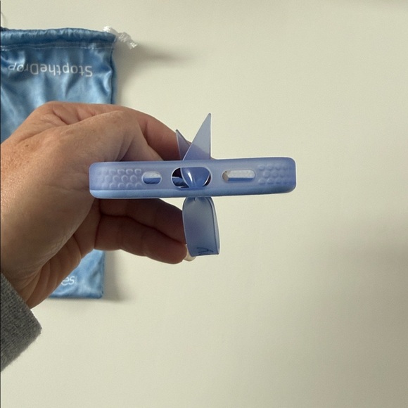 Loopy Periwinkle Blue Leopard Phone Case - Fits iPhone 13 Mini. - Picture 6 of 7